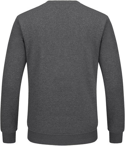 Men'S Fleece Sweatshirts Warm Sherpa Lined Heavy Thicken Underwear Winter Crewneck Pullover Tops Shirts