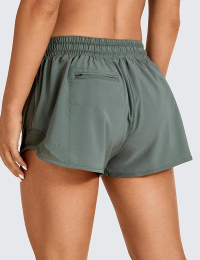 Feathery-Fit Mid-Rise Lined Shorts with Drawstring 2.5''