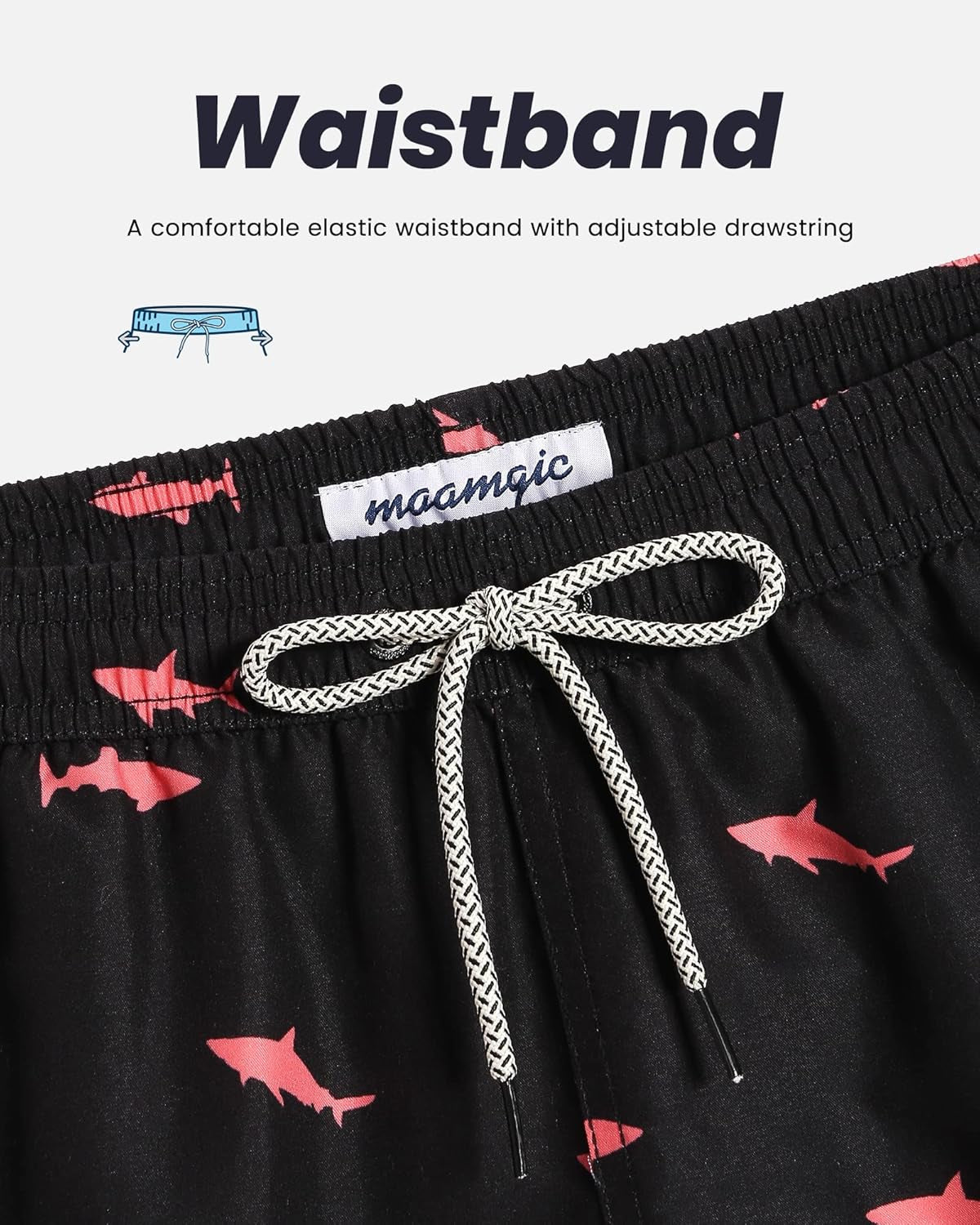 Mens Swim Trunks Quick Dry Swim Shorts with Mesh Lining Funny Swimwear Bathing Suits 7Inch