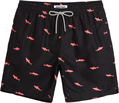 Mens Swim Trunks Quick Dry Swim Shorts with Mesh Lining Funny Swimwear Bathing Suits 7Inch