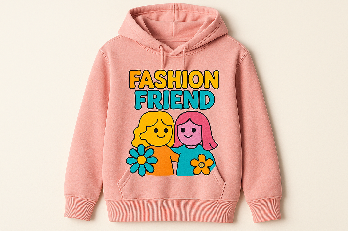 Fashion Friend Sweatshirt Hoodie Women Graphic Hoodies Pullover Funny Hooded Sweater Tops Clothes