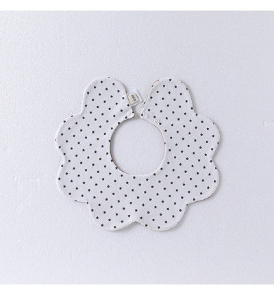 Adorable Simple Pattern Cotton Snap-on Flowers Shaped Bib-8