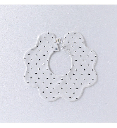 Adorable Simple Pattern Cotton Snap-on Flowers Shaped Bib-9