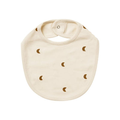 Baby Printed Pattern Covered Button Design Pure Cotton Bibs-3
