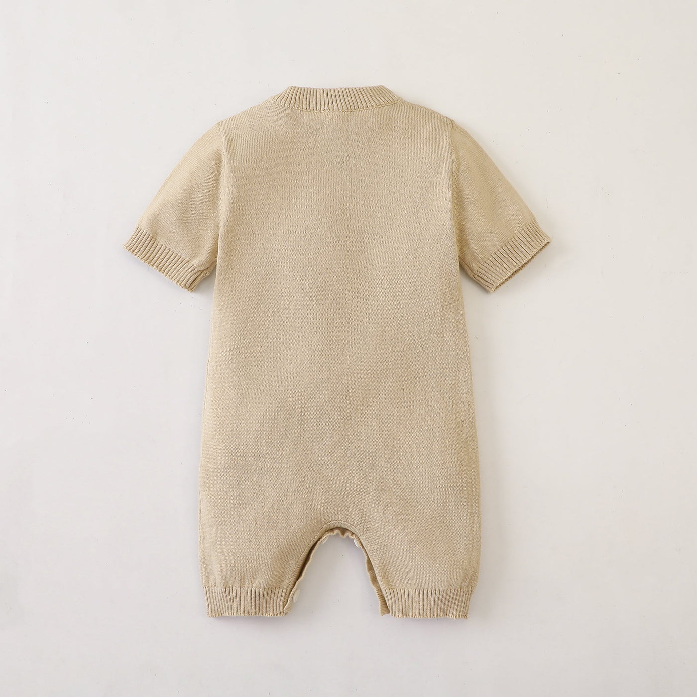 Baby Unisex 100% Cotton Knitting Romper With Hollow-Out Rabbit Design In Summer Outfit-2