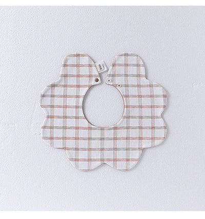 Adorable Simple Pattern Cotton Snap-on Flowers Shaped Bib-5