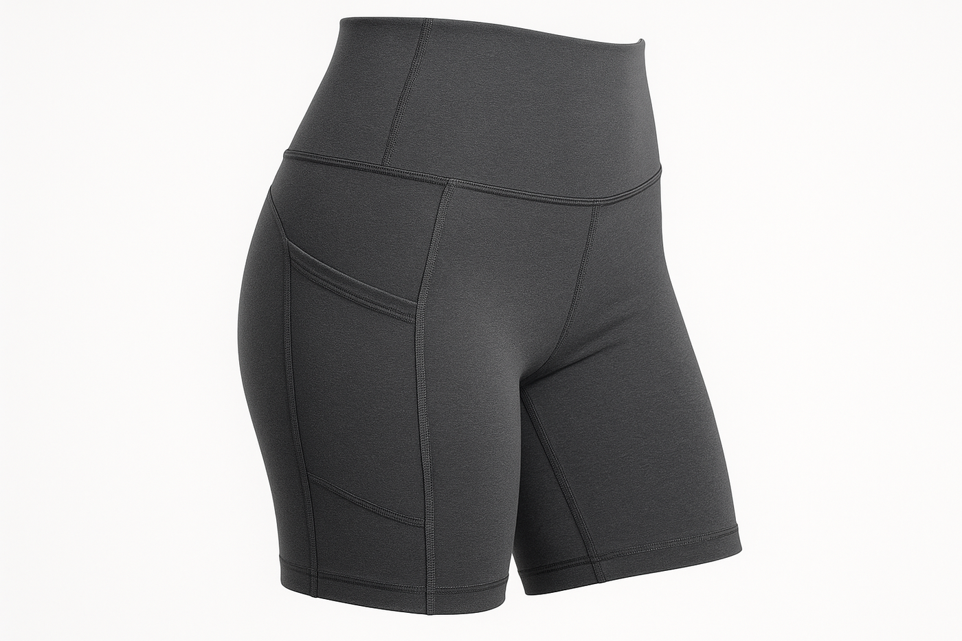 Women'S Short Yoga Side Pockets High Waist Workout Running Shorts